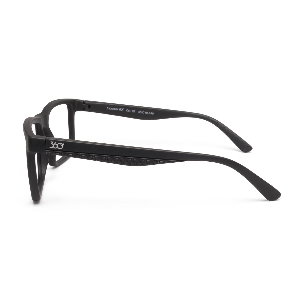 360° Connor Negro Mate · CONNOR RX 02 MT Negro · perfil