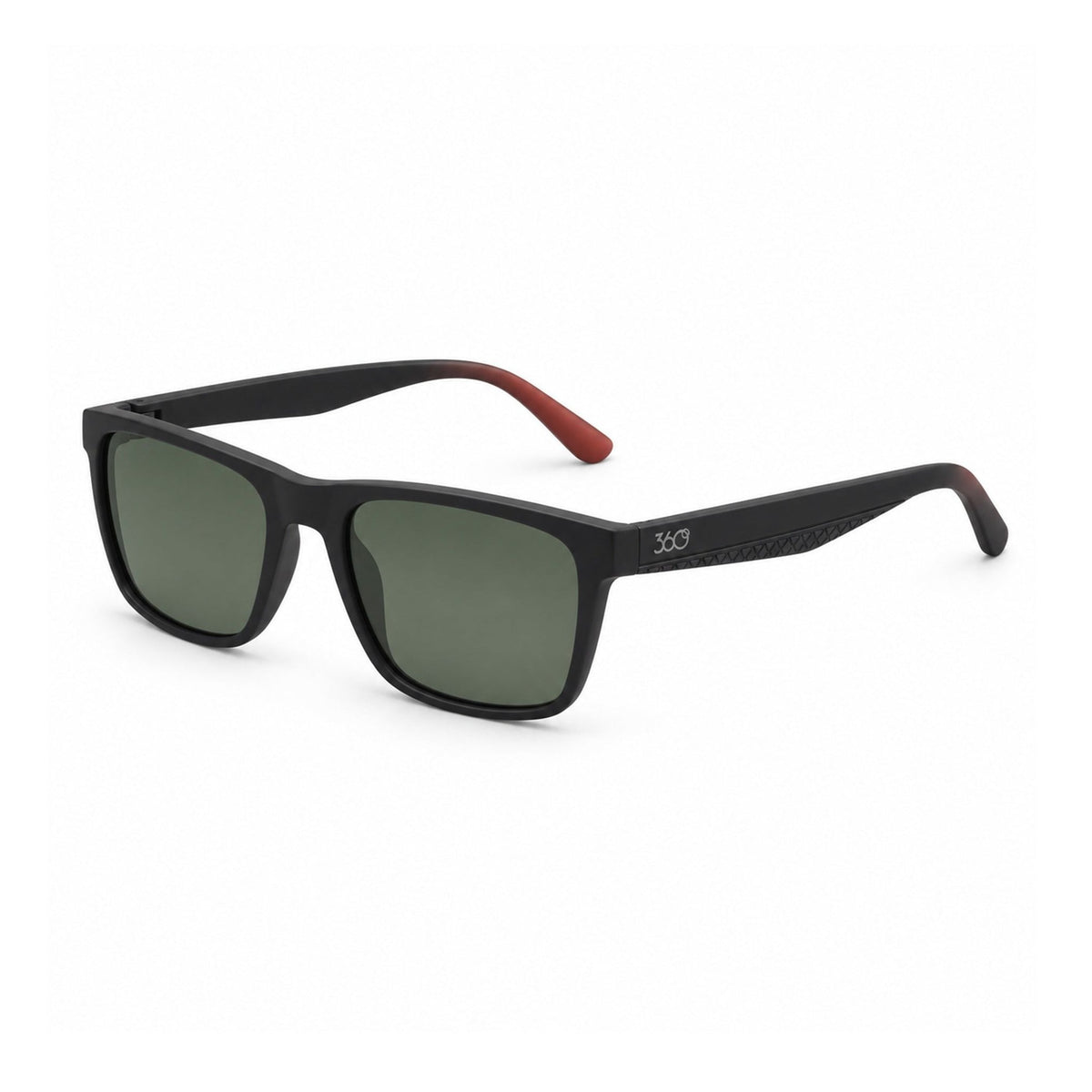 360° Elliot Sol Negro Mate / Verde · ELLIOT SN 02 MT NGRO ROJO · hero