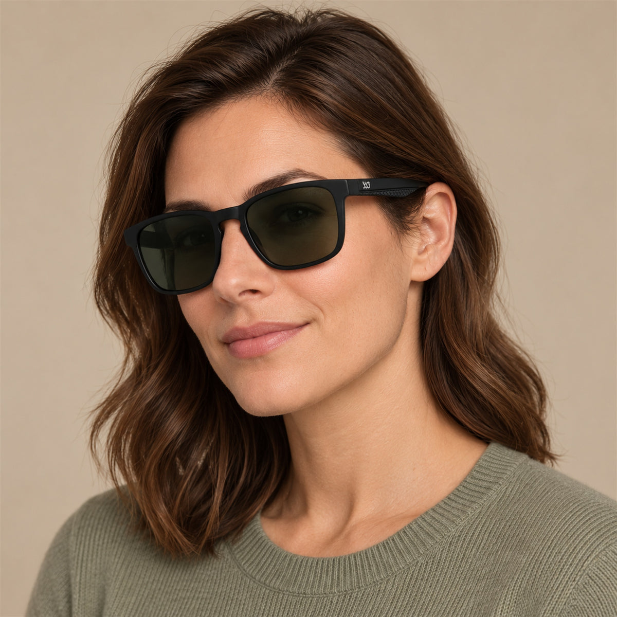 360° Marty Sol Negro Mate / Verde · MARTY SN 02 Negro VRDE · mujer
