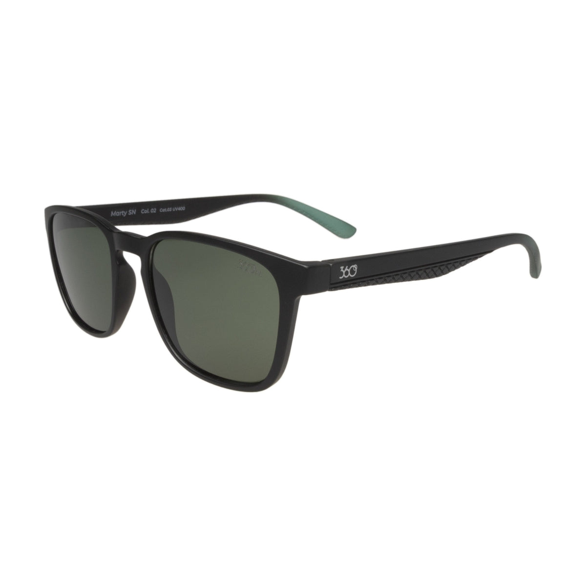 360° Marty Sol Negro Mate / Verde · MARTY SN 02 Negro VRDE · hero