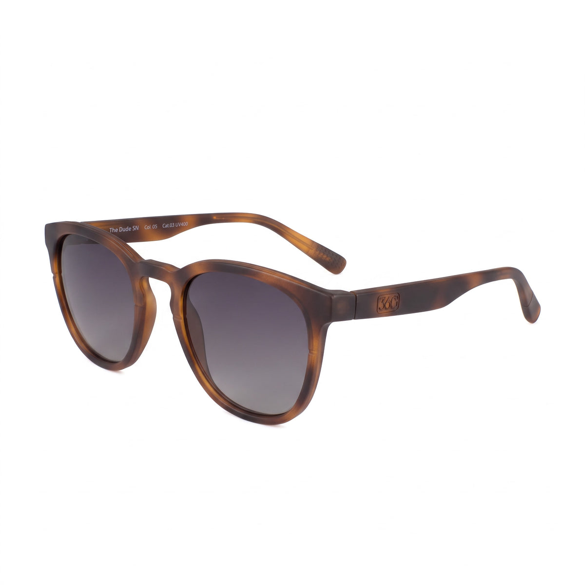 360° The Dude Sol Carey Mate / Gris · THE DUDE SN 05 MT DEMI MARRON · hero