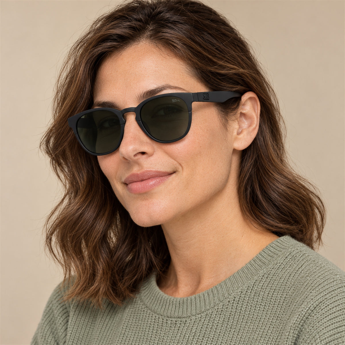 360° The Dude Sol Negro Mate / Verde · THE DUDE SN 01 MT Negro · mujer