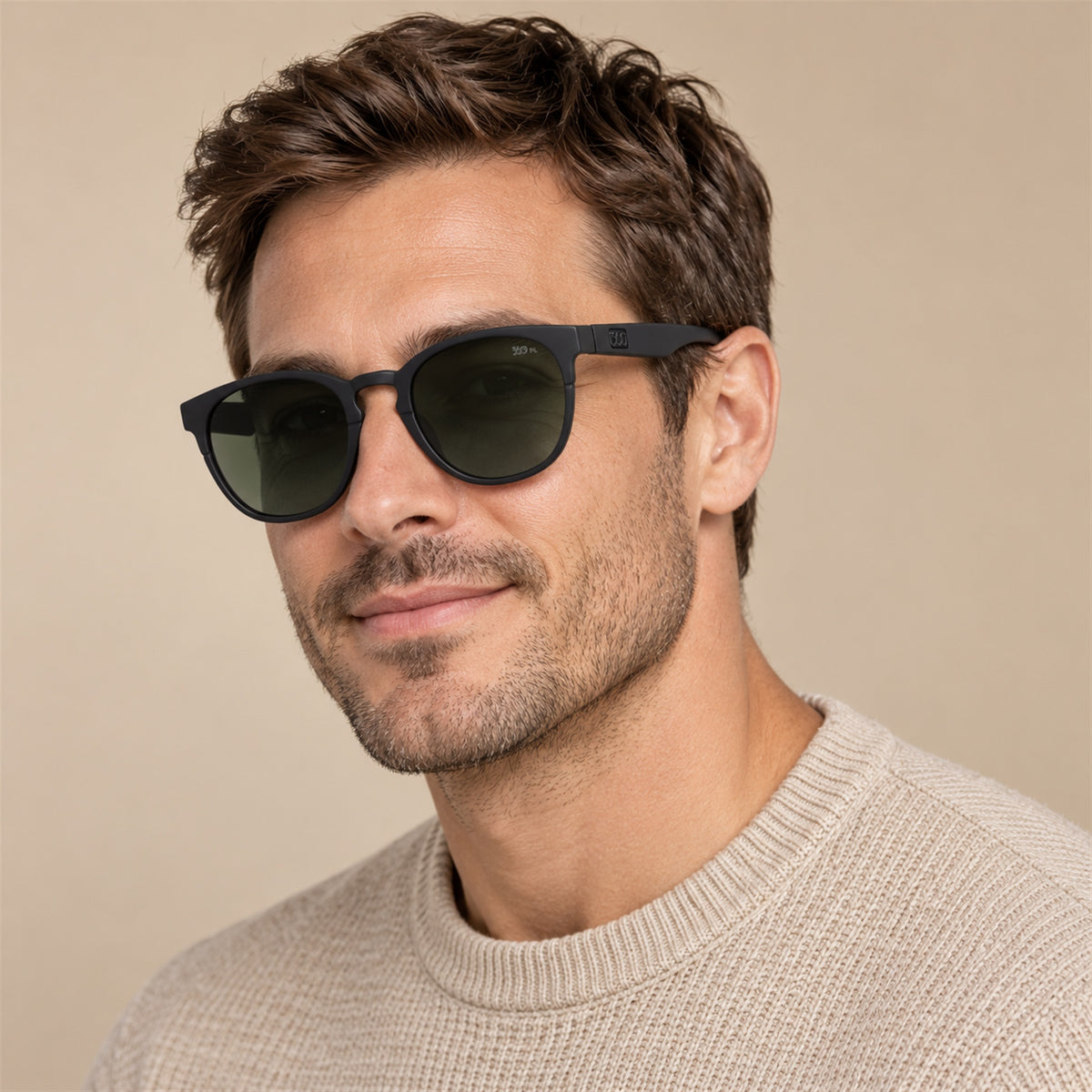 360° The Dude Sol Negro Mate / Verde · THE DUDE SN 01 MT Negro · hombre