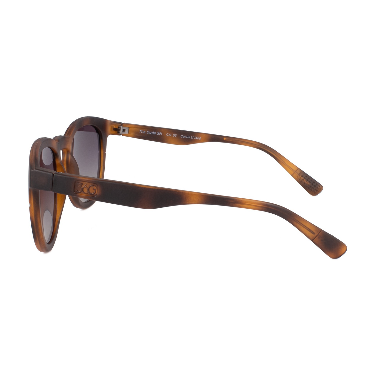 360° The Dude Sol Carey Mate / Gris · THE DUDE SN 05 MT DEMI MARRON · perfil