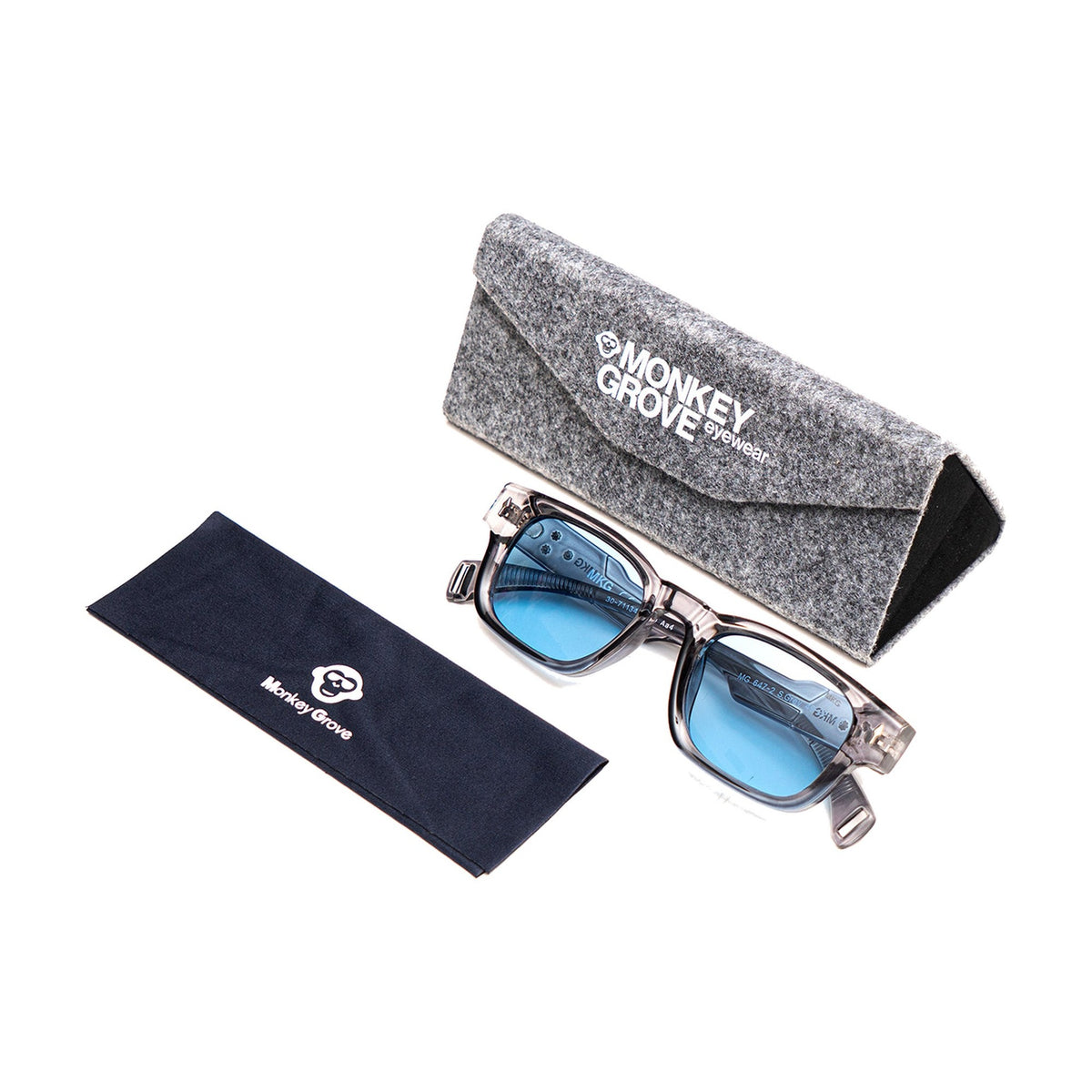 Monkey Grove MG 647 Gris / Azul · MG SOL 647-2 · estuche