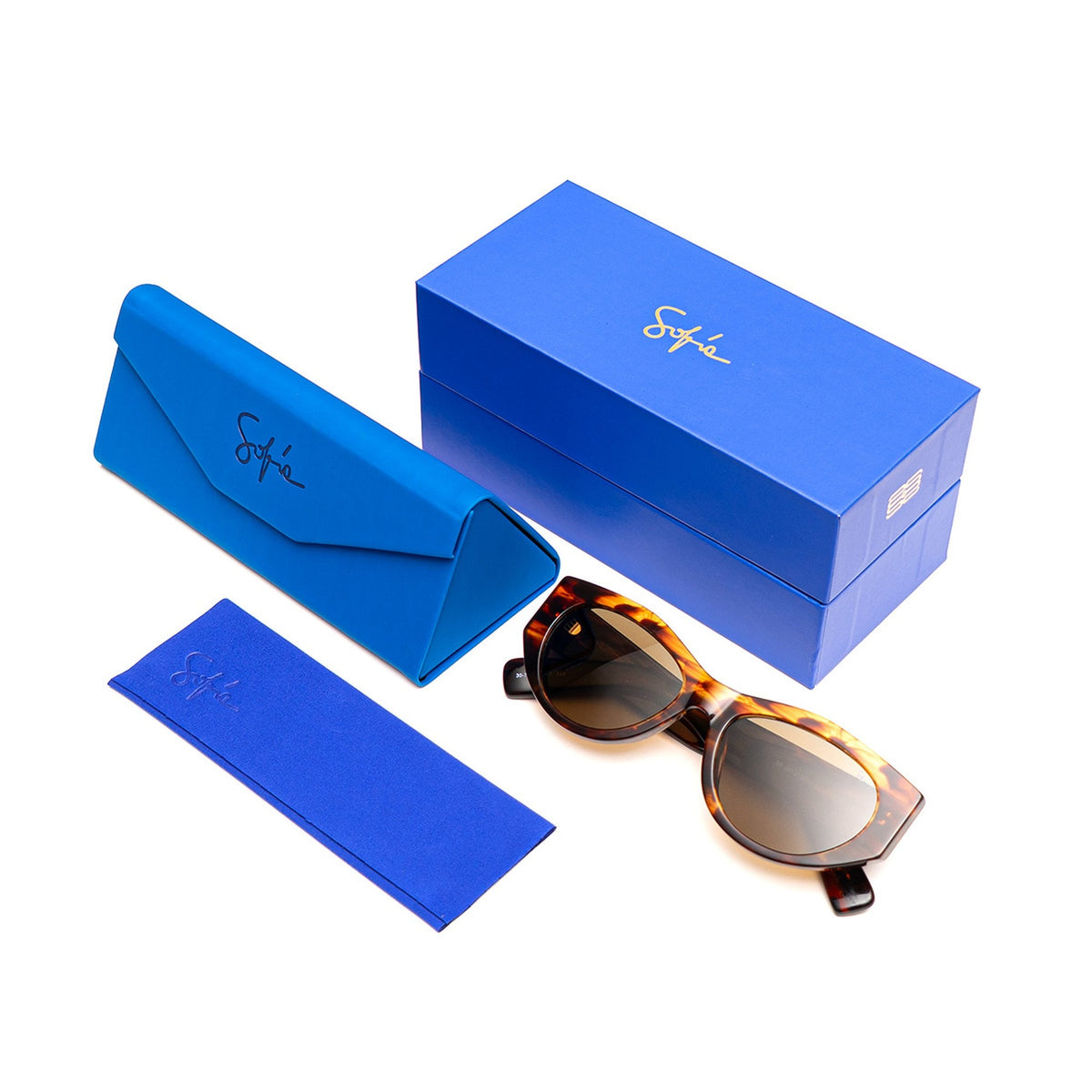 Sofia Sarkany SS 907 Carey / Marrón · RS SOL SOFIA 907-2 · estuche