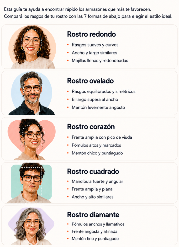 Medida según tu tipo de rostro